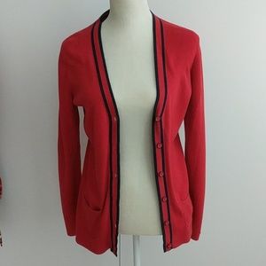 Red Orange Tommy Hilfiger Cardigan